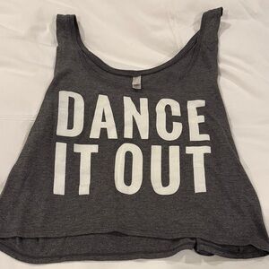 Abella Charcoal Tee with White Lettering